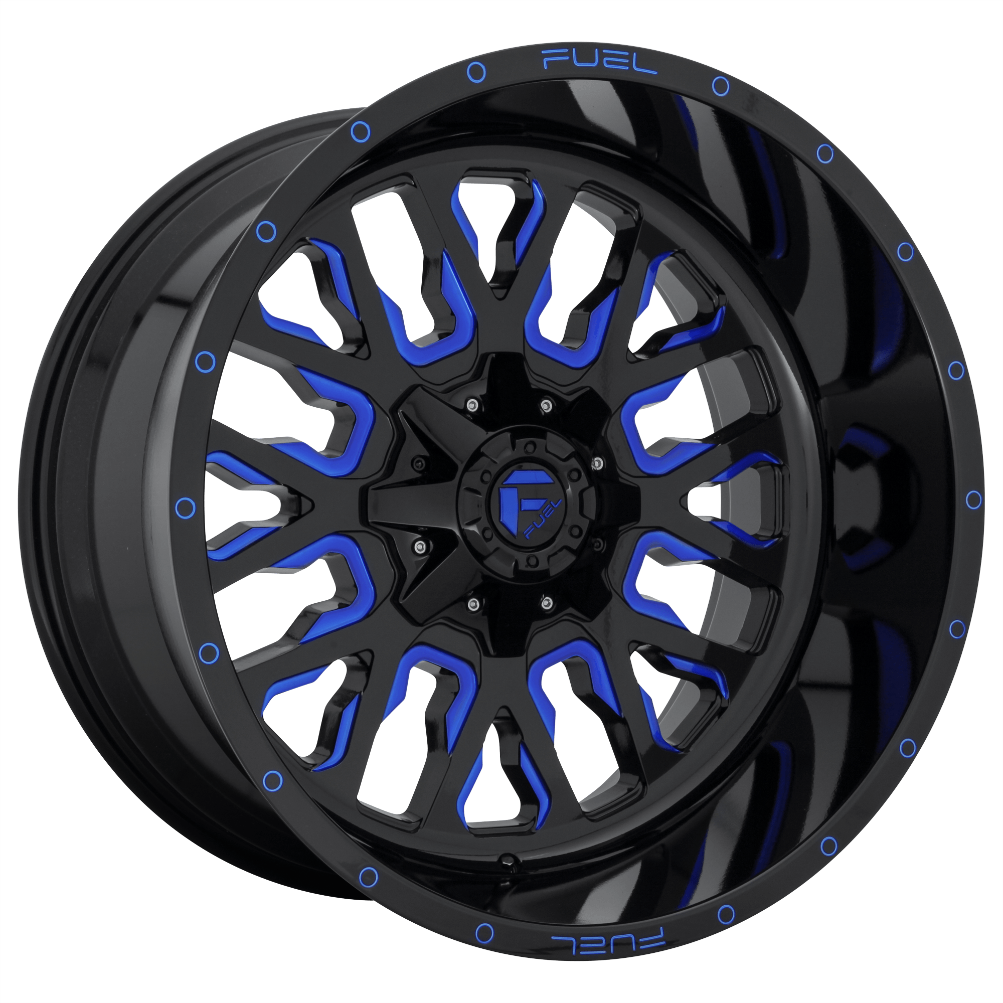 Fuel 1PC D645 STROKE - Gloss Black W/ Blue Tint alloy wheel