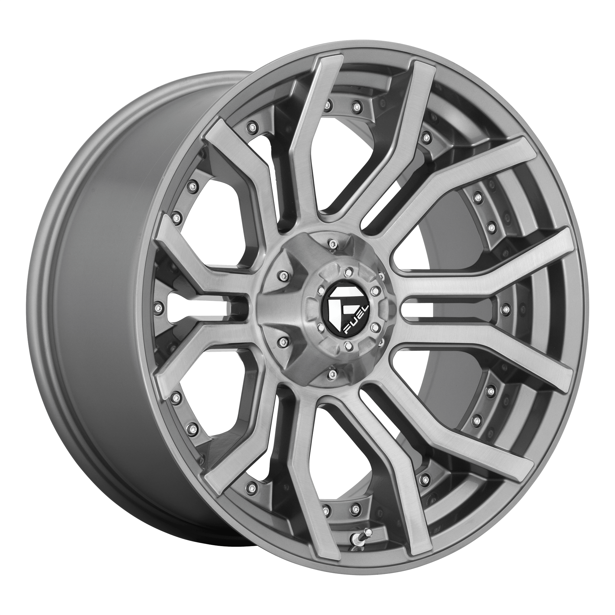 Fuel 1PC D713 RAGE PLATINUM - Brushed Gunmetal alloy wheel