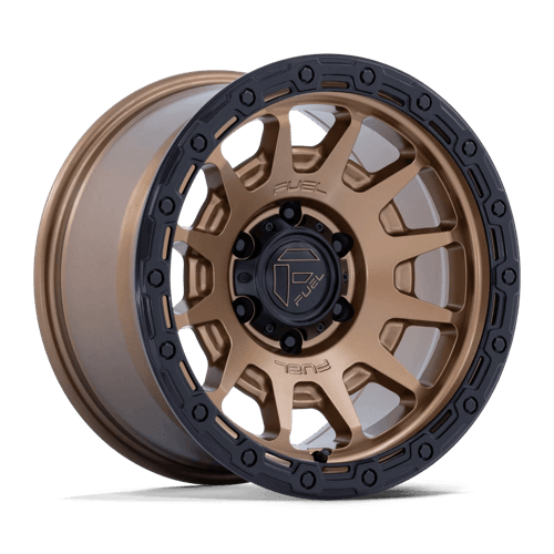 Fuel 1PC FC884 FORTRESS - Matte Bronze W/ Gloss Black Lip alloy wheel