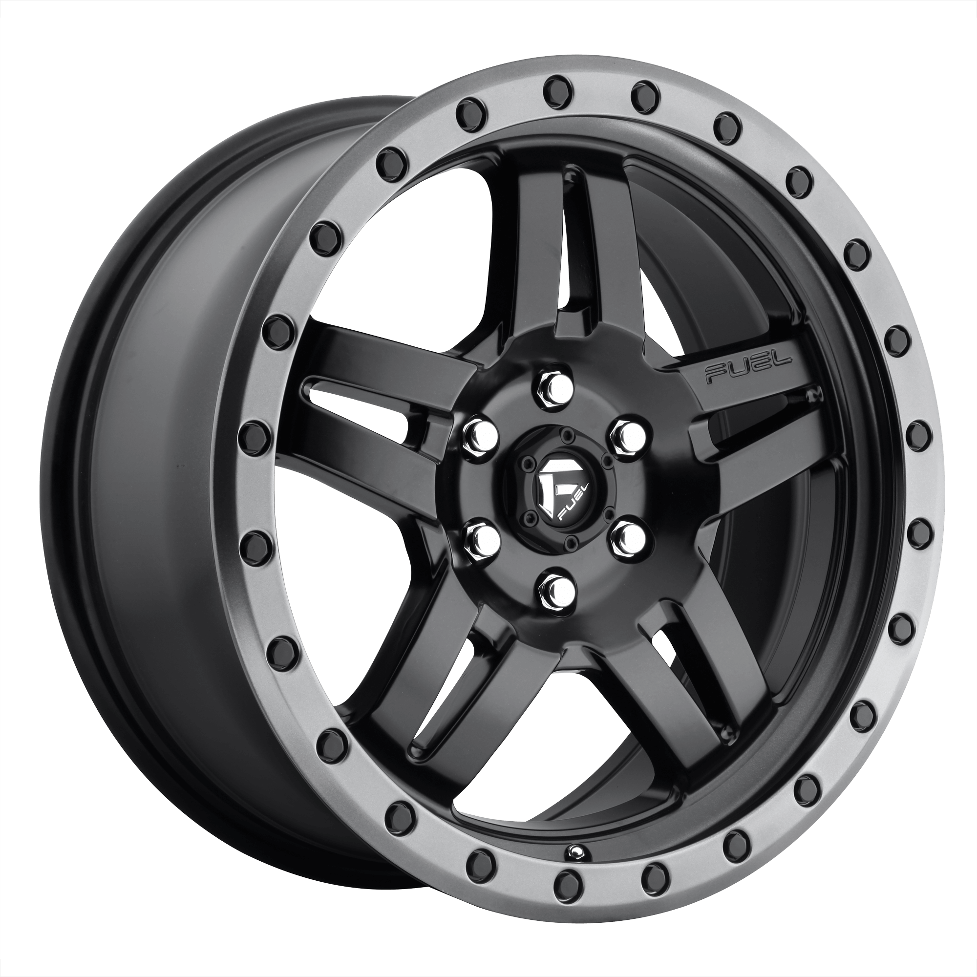 Fuel 1PC D557 ANZA - Matte Black Gunmetal Ring alloy wheel