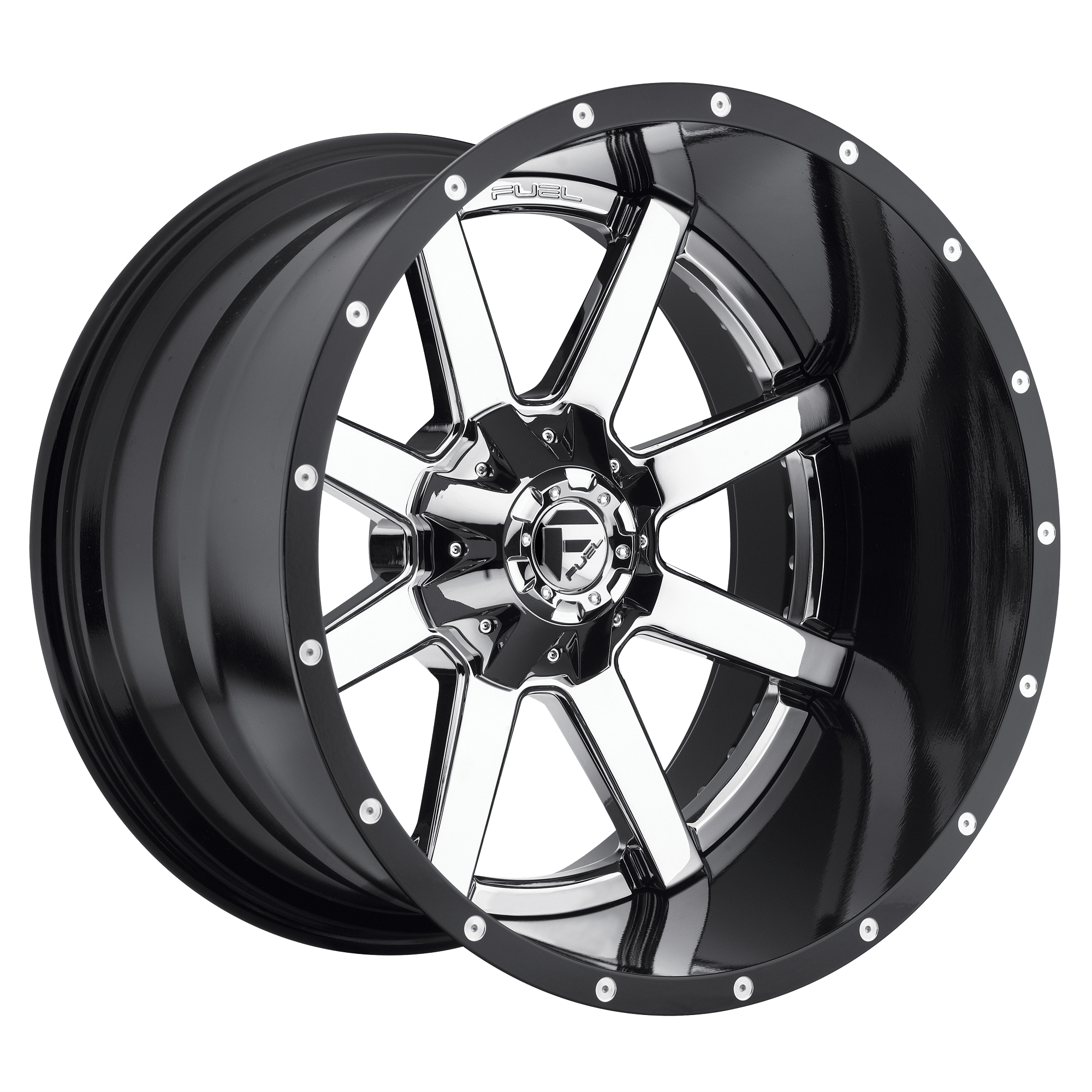 Fuel 1PC D260 MAVERICK - Chrome W/ Gloss Black Lip alloy wheel