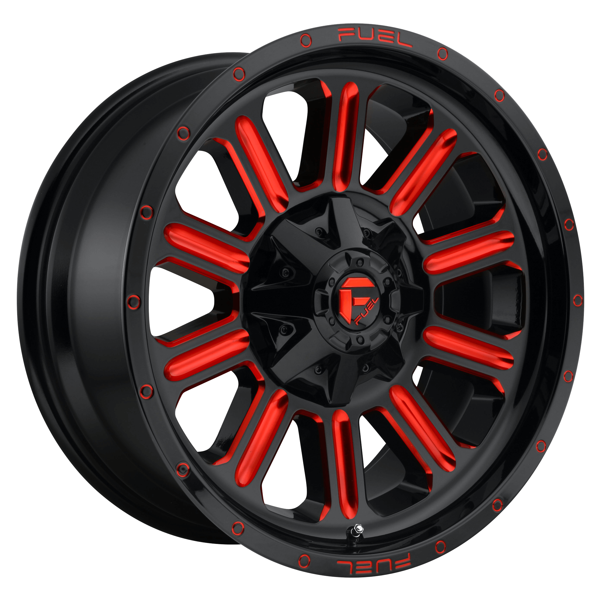 Fuel 1PC D621 HARDLINE - Gloss Black W/ Red Tint alloy wheel