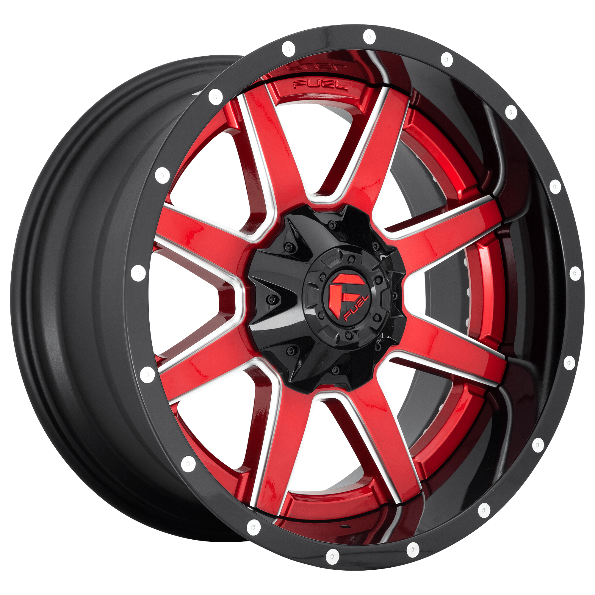 Fuel 1PC D250 MAVERICK - Gloss Red alloy wheel