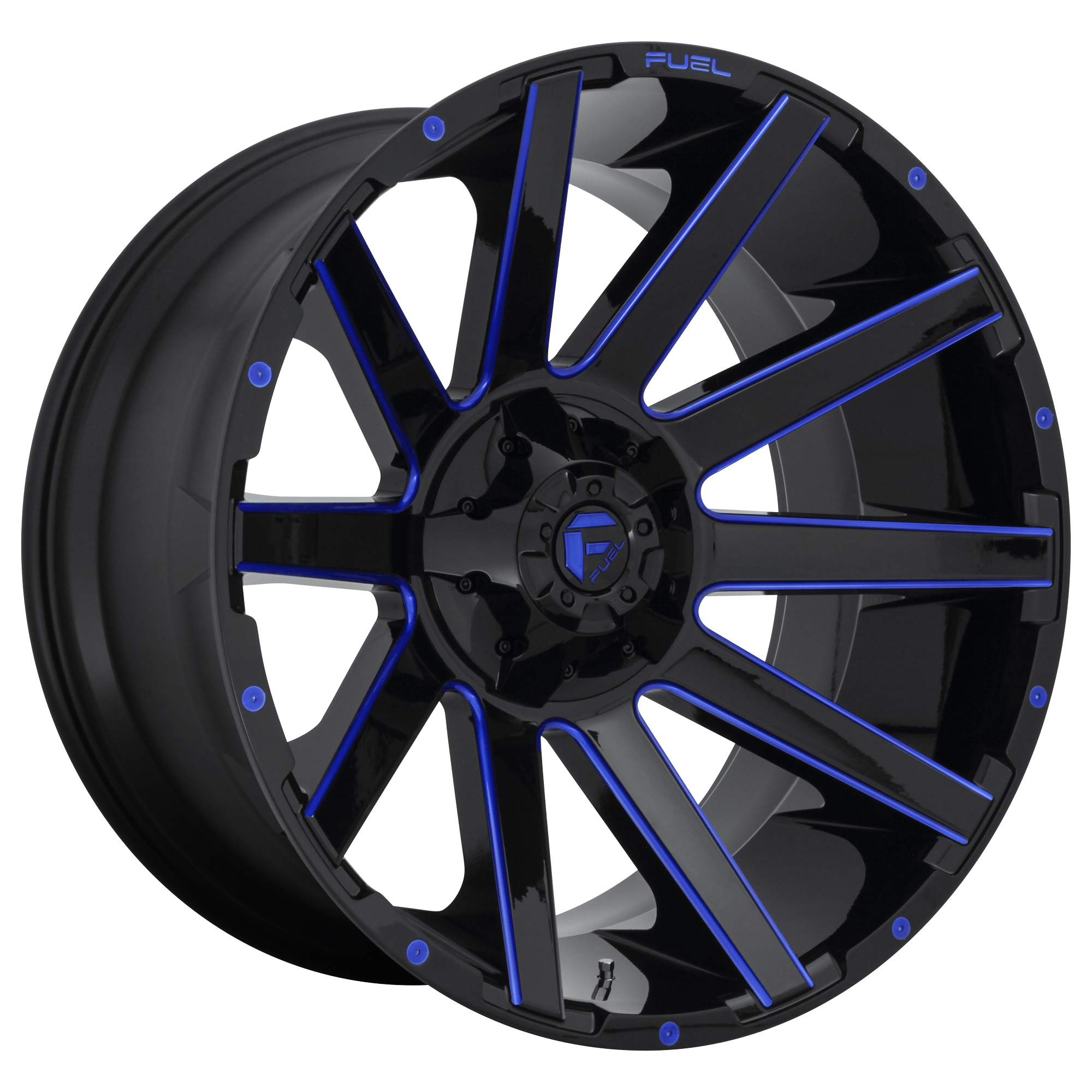 Fuel 1PC D644 CONTRA - Gloss Black W/ Blue Tint alloy wheel