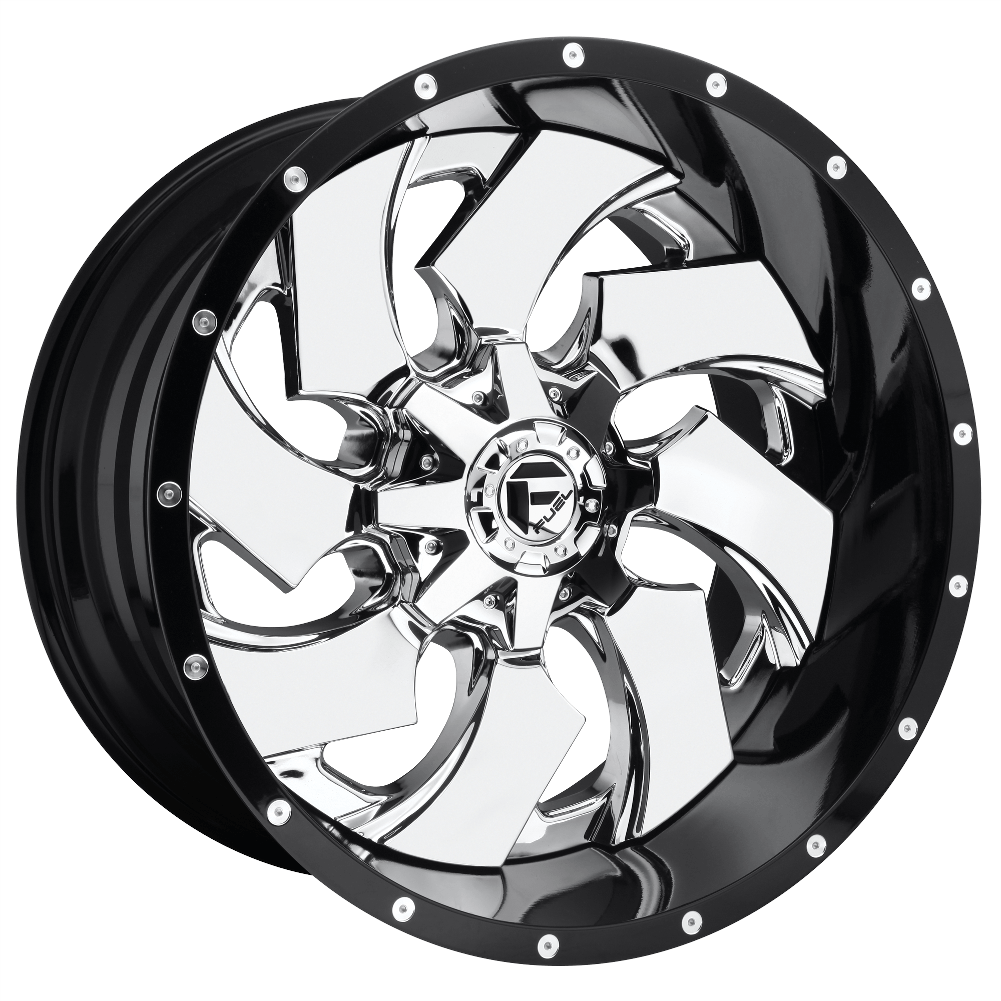 Fuel 1PC D240 CLEAVER - Chrome W/ Gloss Black Lip alloy wheel