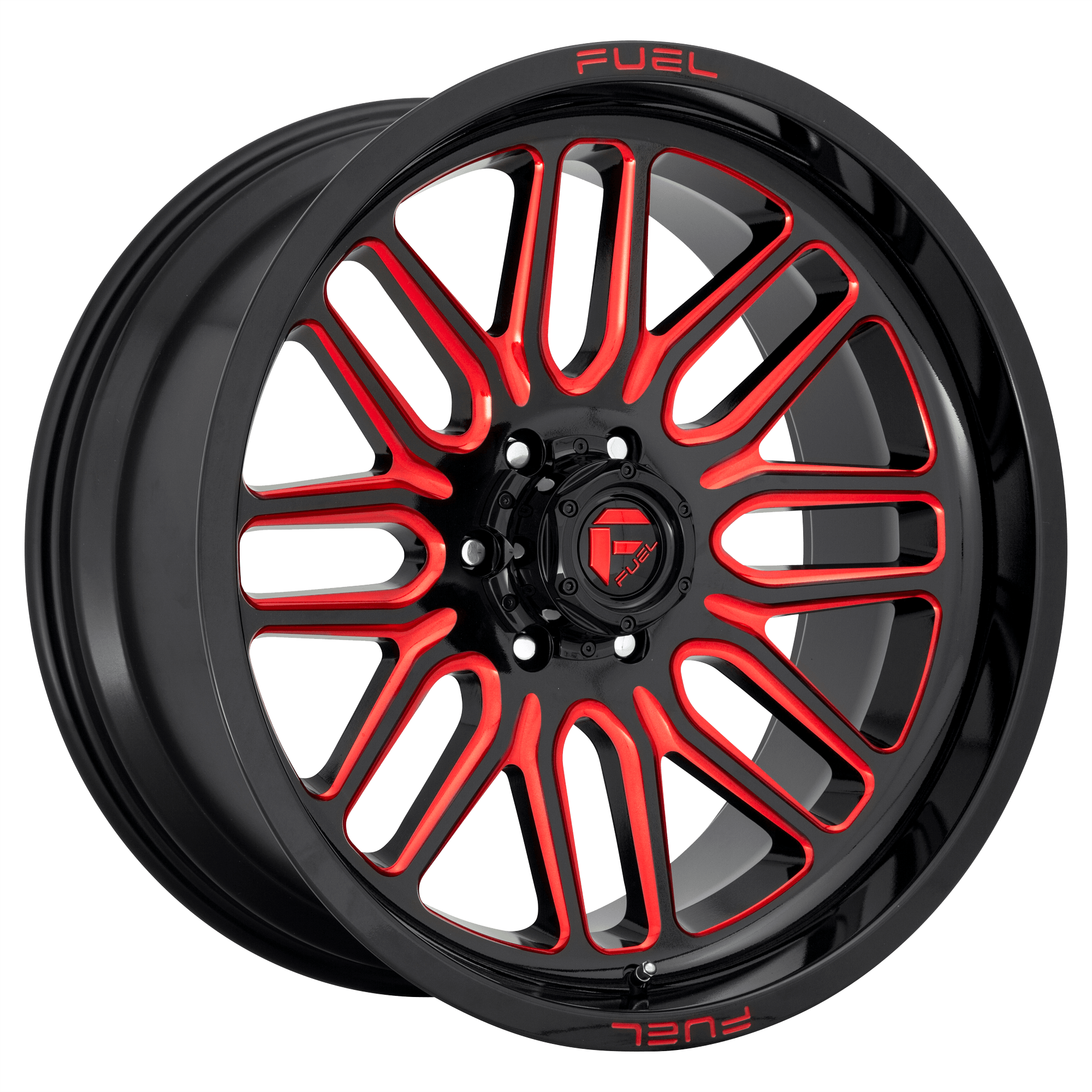 Fuel 1PC D663 IGNITE - Gloss Black W/ Red Tint alloy wheel
