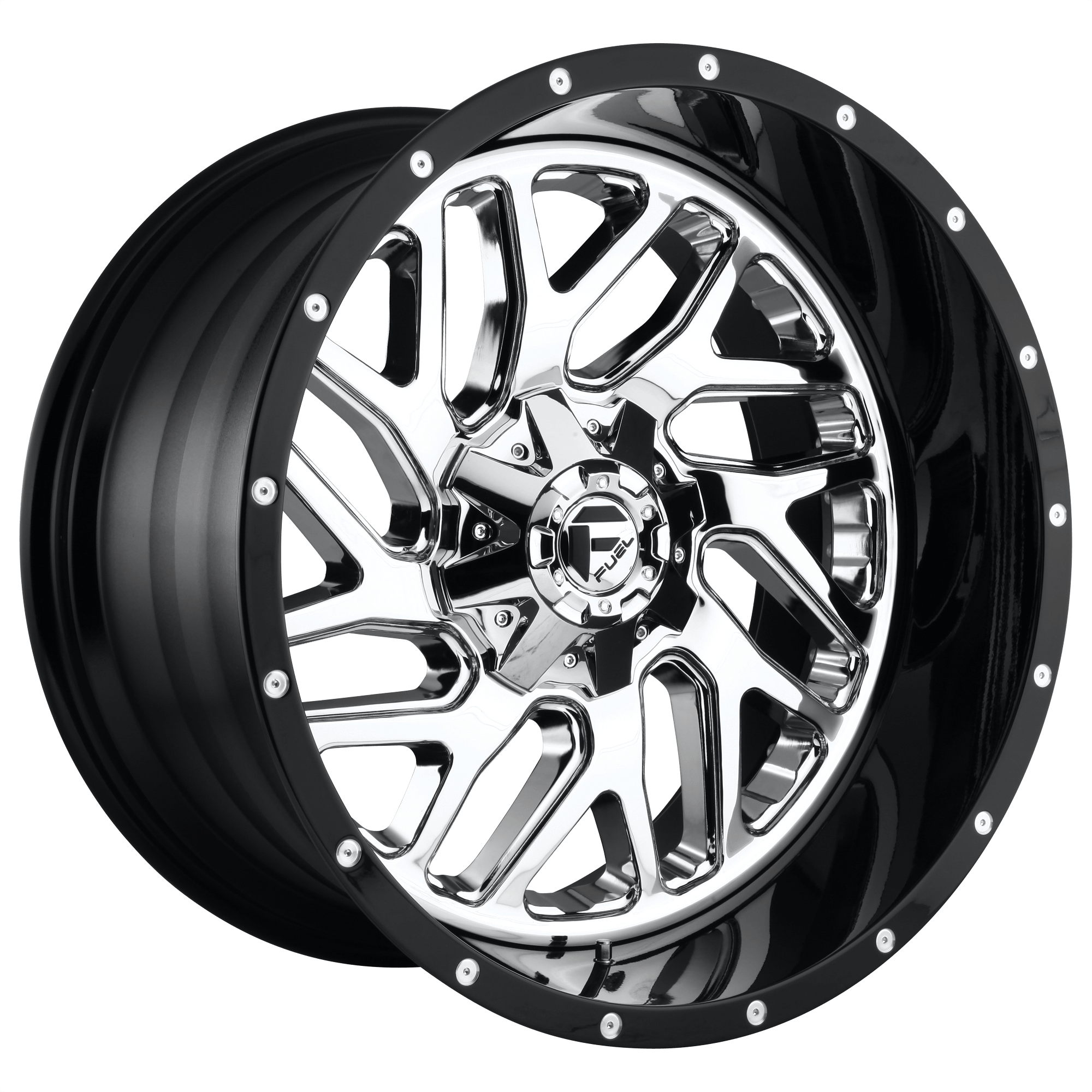 Fuel 1PC D211 TRITON - Chrome W/ Gloss Black Lip alloy wheel