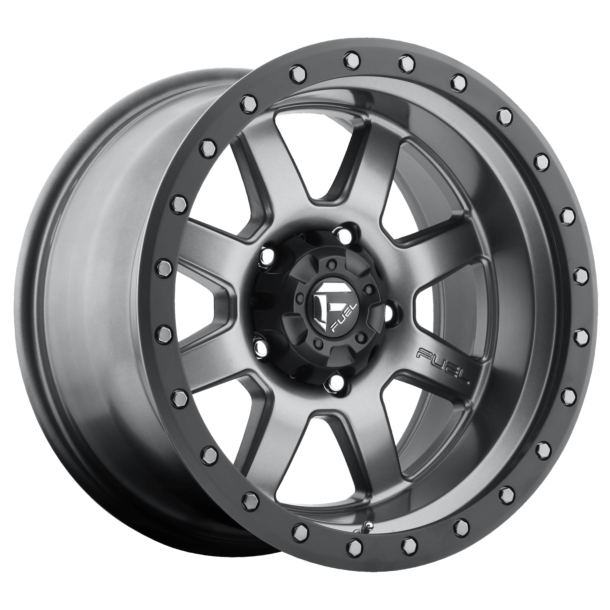 Fuel 1PC D552 TROPHY Matte Gunmetal Black Bead Ring Alloy Wheels