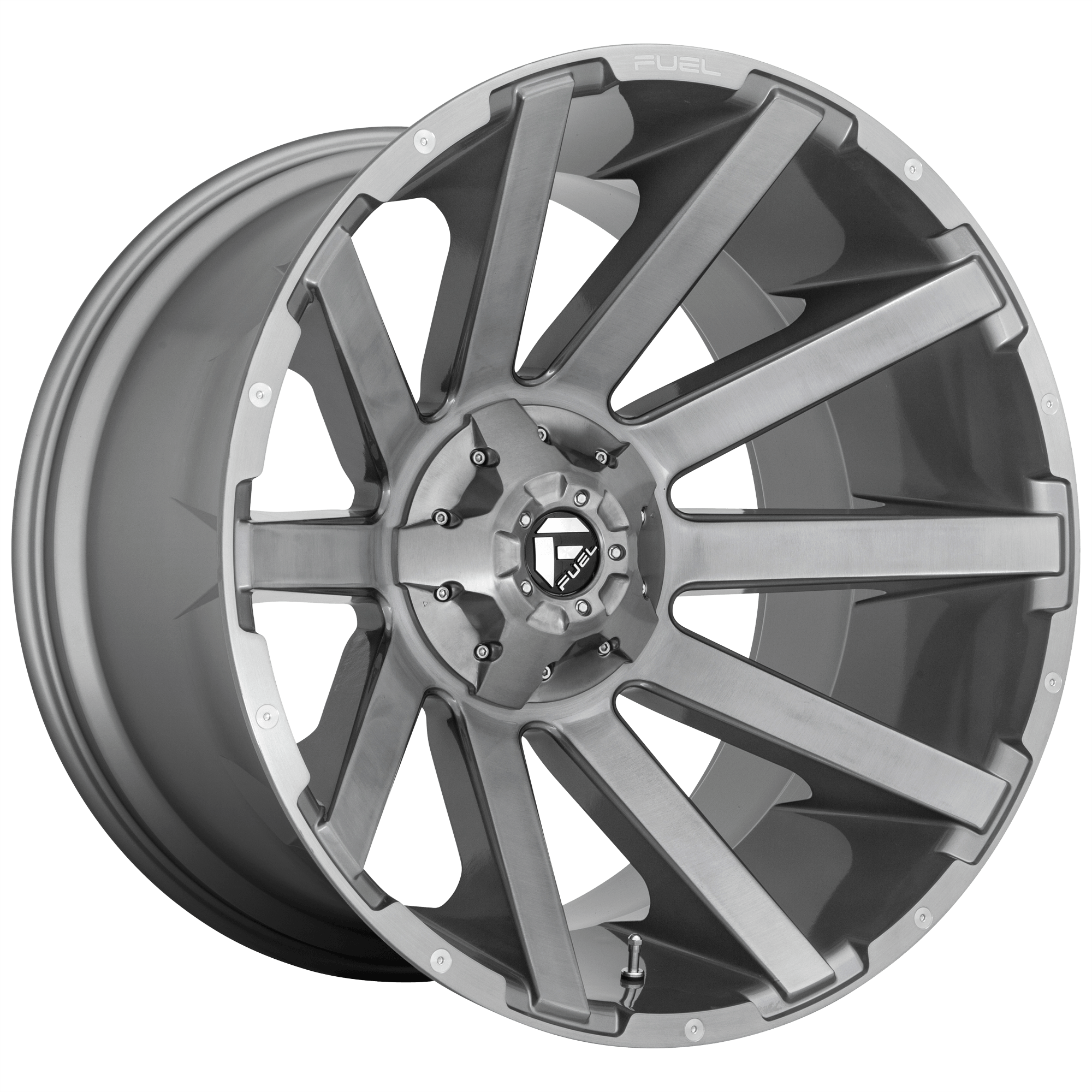 Fuel 1PC D714 CONTRA PLATINUM Brushed Gunmetal Alloy Wheels