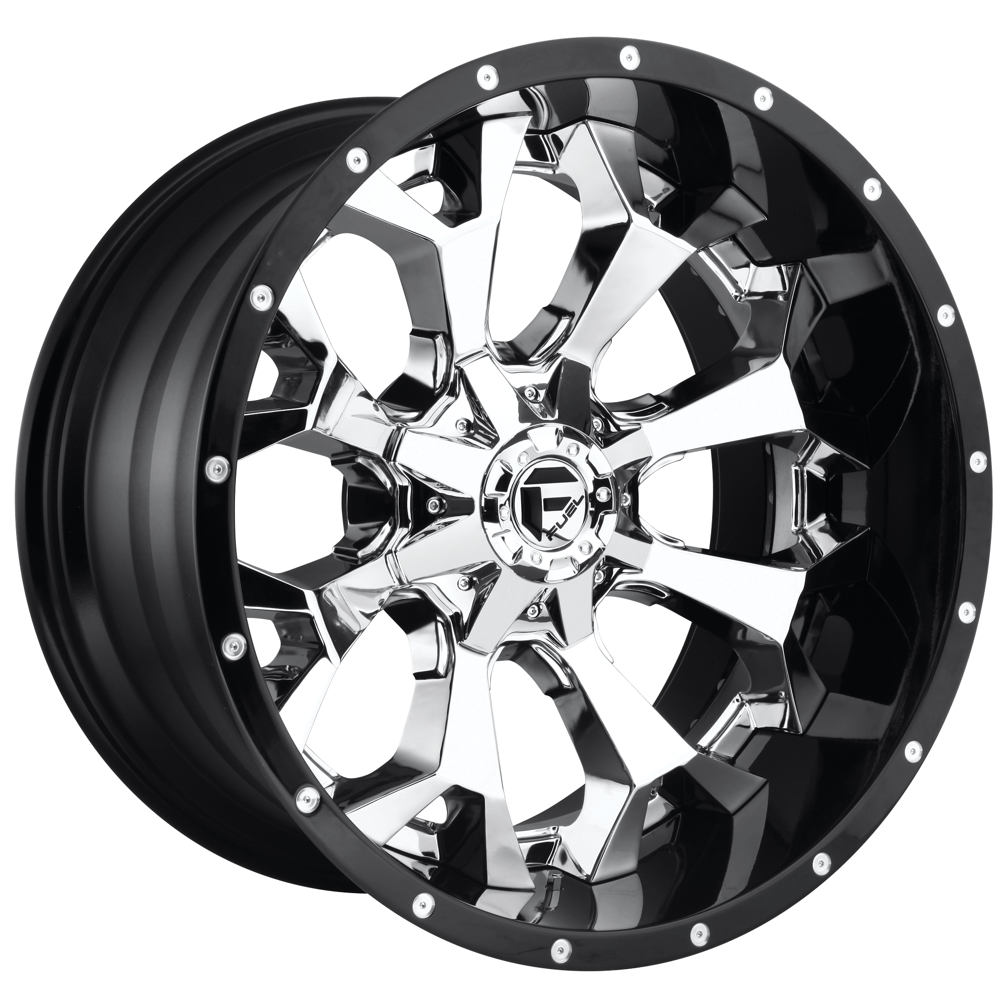 Fuel 1PC D246 ASSAULT Chrome W/ Gloss Black Lip Alloy Wheels