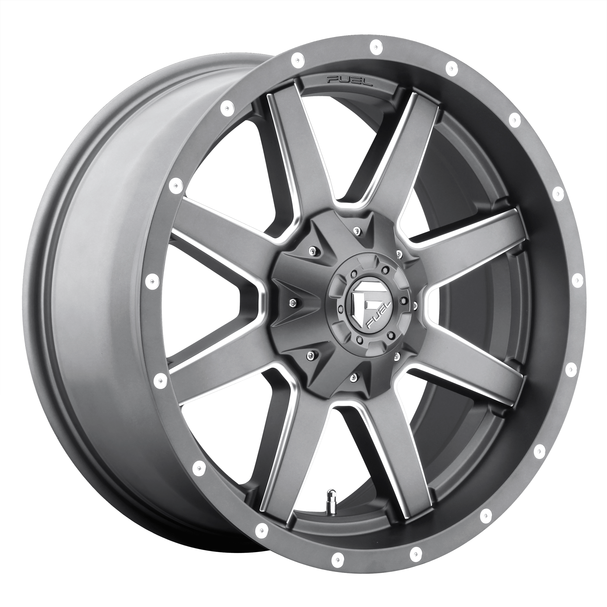 Fuel 1PC D542 MAVERICK Matte Gunmetal Milled Alloy Wheels