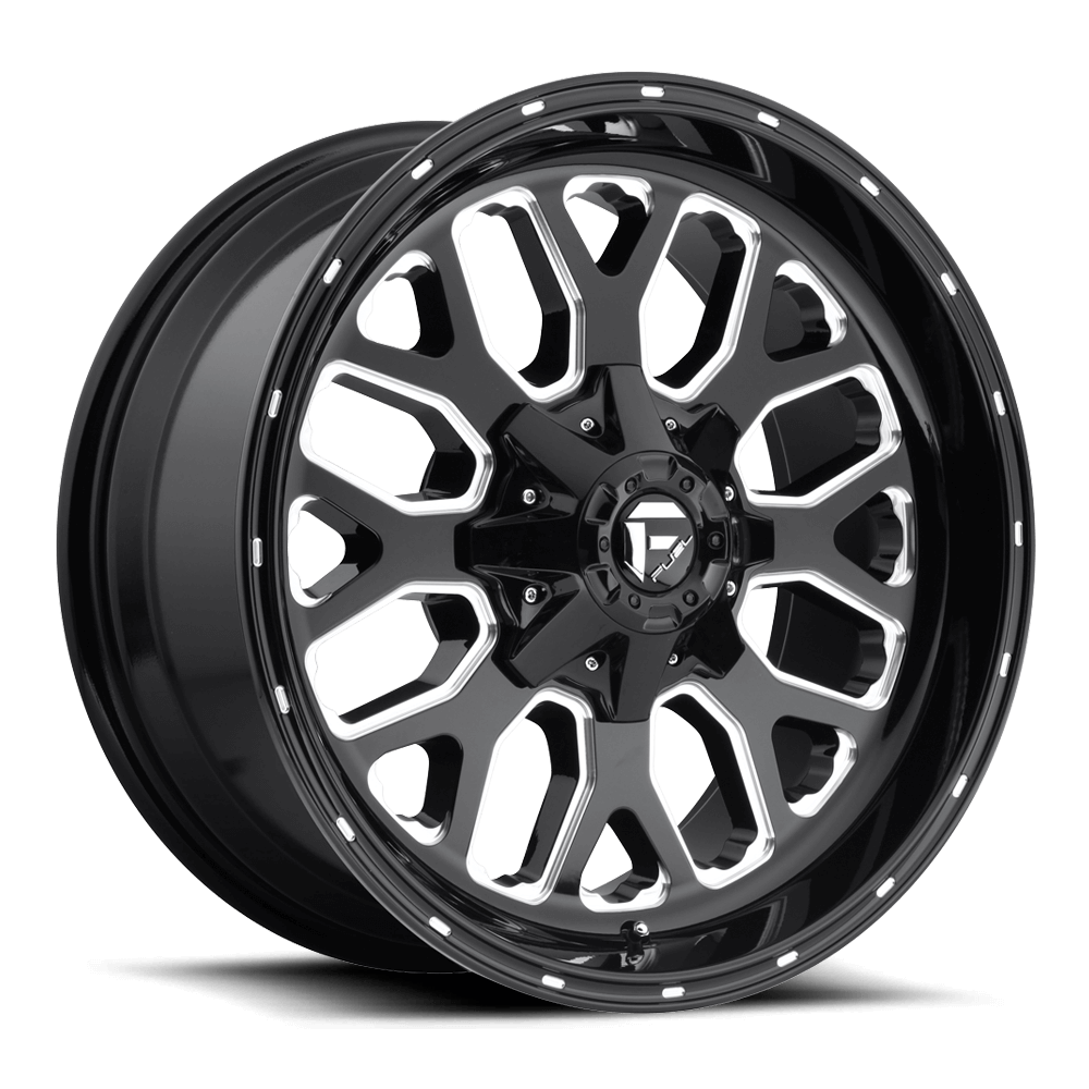 Fuel 1PC D588 TITAN - Gloss Black Milled alloy wheel