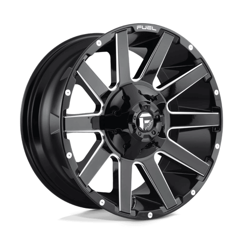 Fuel 1PC D615 CONTRA - Gloss Black Milled alloy wheel