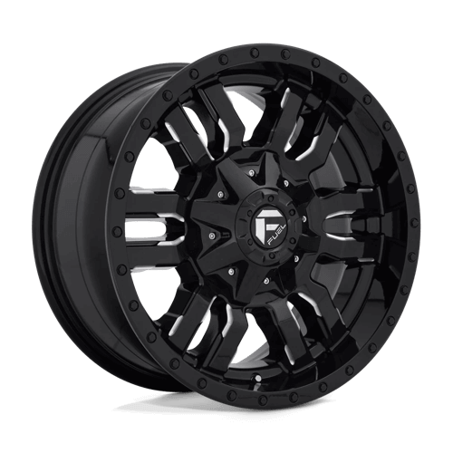Fuel 1PC D595 SLEDGE - Gloss Black Milled alloy wheel