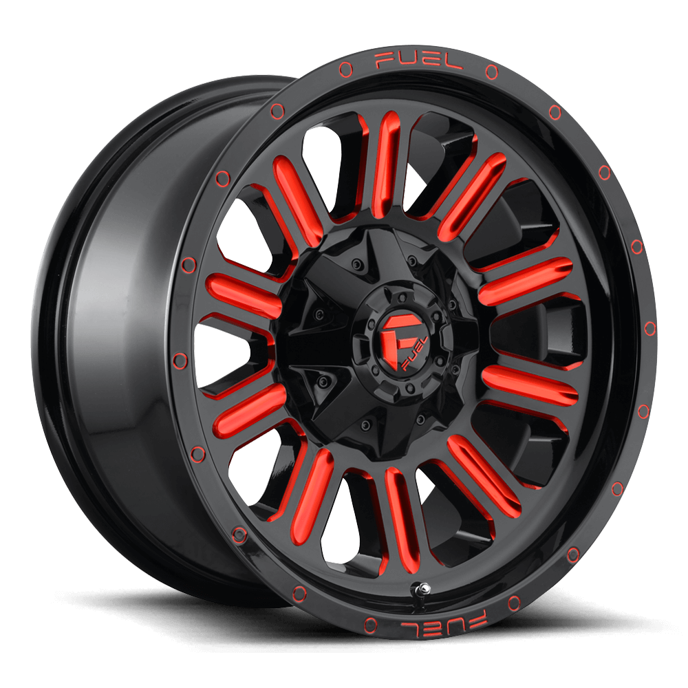 Fuel 1PC D621 HARDLINE - Gloss Black Tinted Red Clear alloy wheel