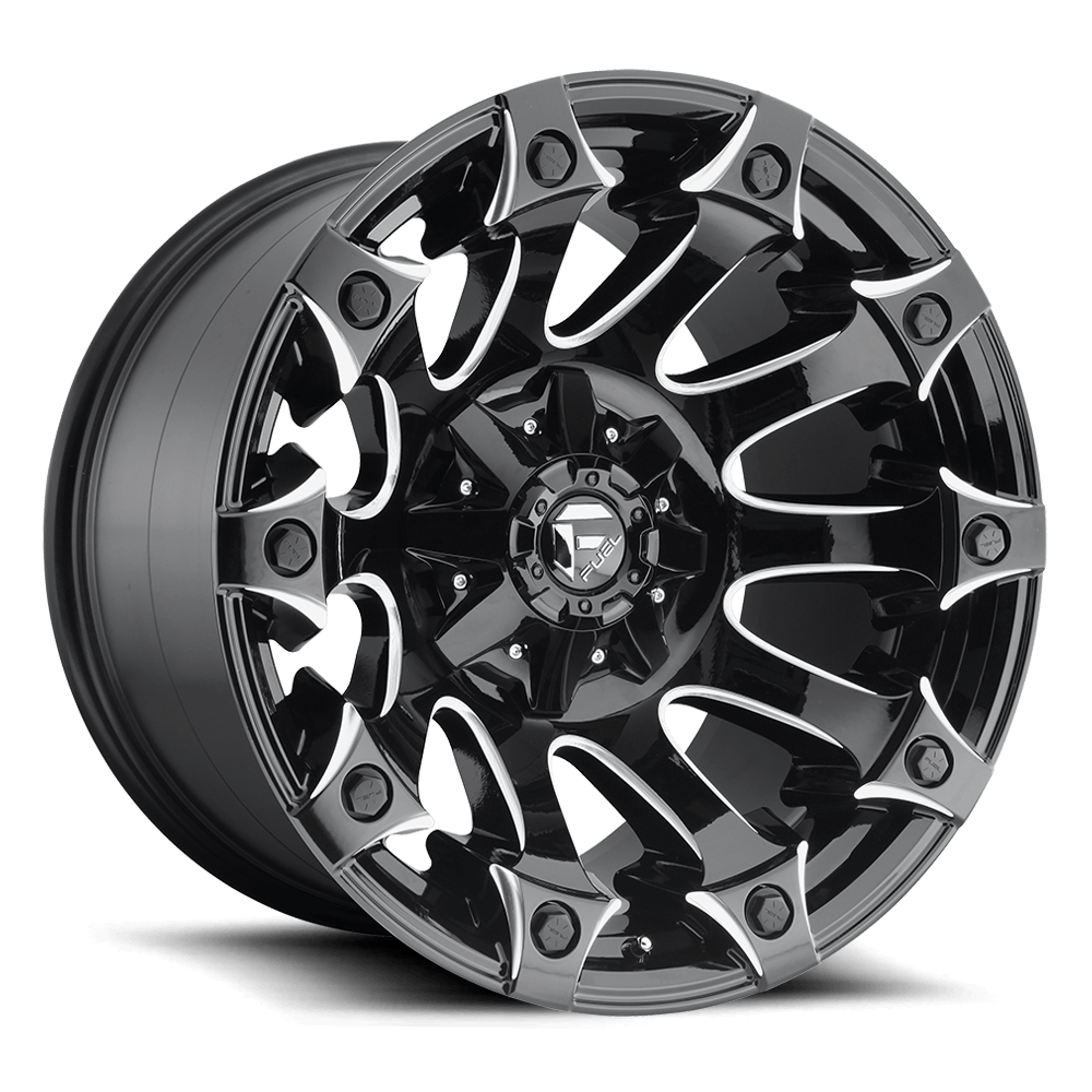 Fuel 1PC D578 BATTLE AXE - Gloss Black Milled alloy wheel