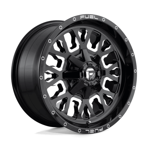 Fuel 1PC D611 STROKE - Gloss Black Milled alloy wheel
