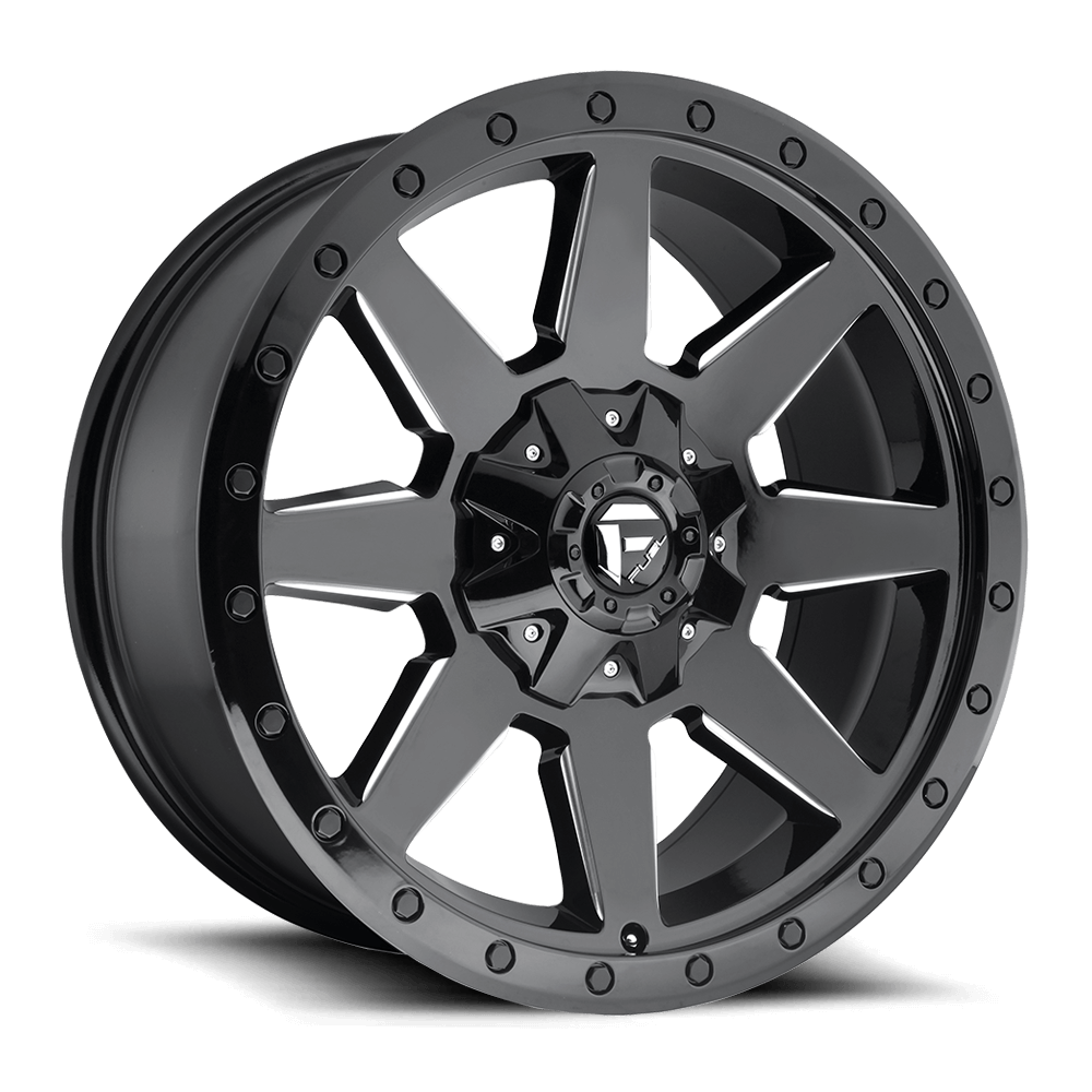 Fuel 1PC D597 WILDCAT - Gloss Black Milled alloy wheel