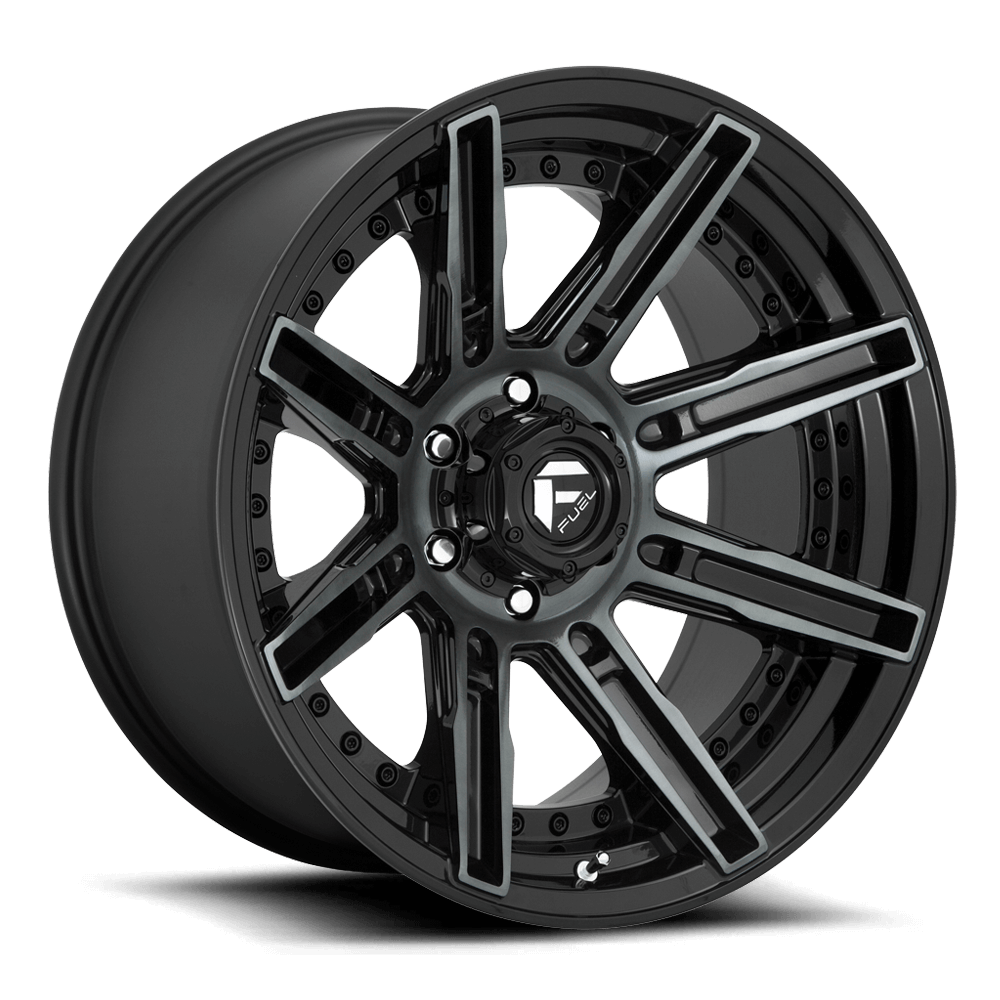 Fuel 1PC D708 ROGUE - Gloss Machined Double Dark Tint alloy wheel