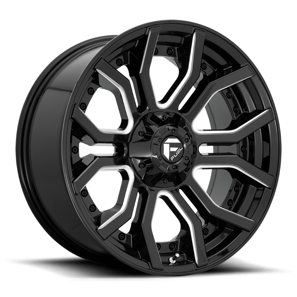 Fuel 1PC D711 RAGE - Gloss Black Milled alloy wheel