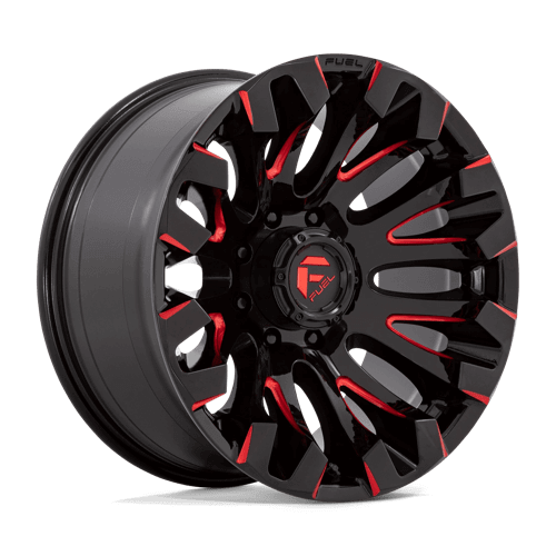 Fuel 1PC D829 QUAKE - Gloss Black Milled Red Tint alloy wheel