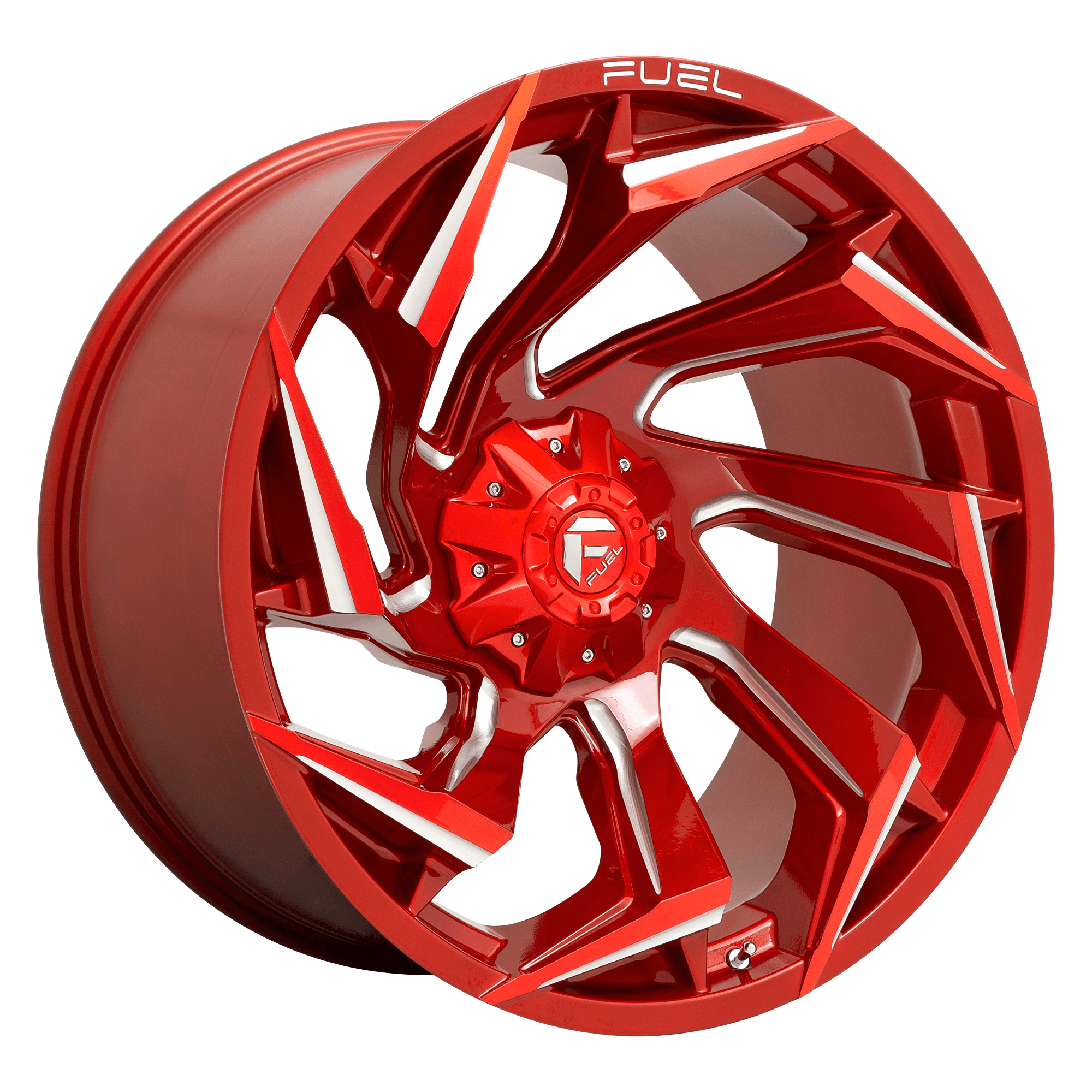 Fuel 1PC D754 REACTION - Candy Red Milled alloy wheel