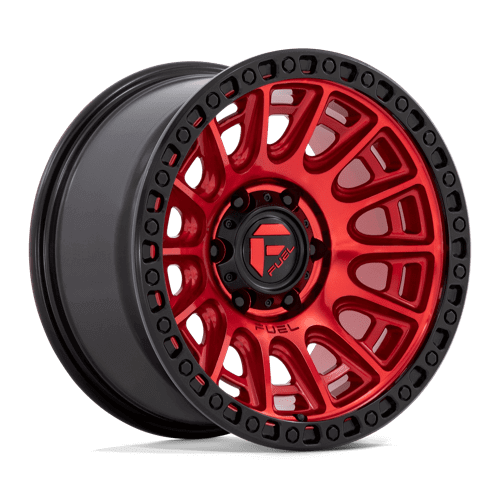 Fuel 1PC D834 CYCLE - Candy Red W/ Black Ring alloy wheel