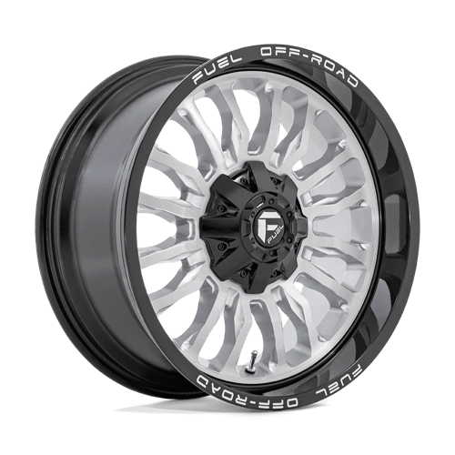 Fuel 1PC D798 ARC - Silver Brushed Face W/ Milled Black Lip alloy wheel