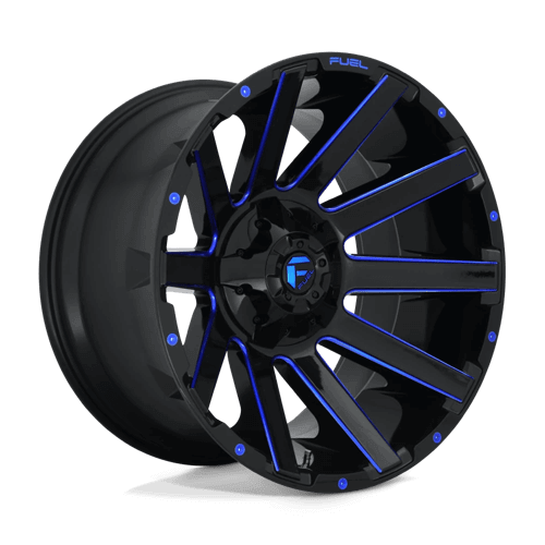 Fuel 1PC D644 CONTRA - Gloss Black Blue Tinted Clear alloy wheel