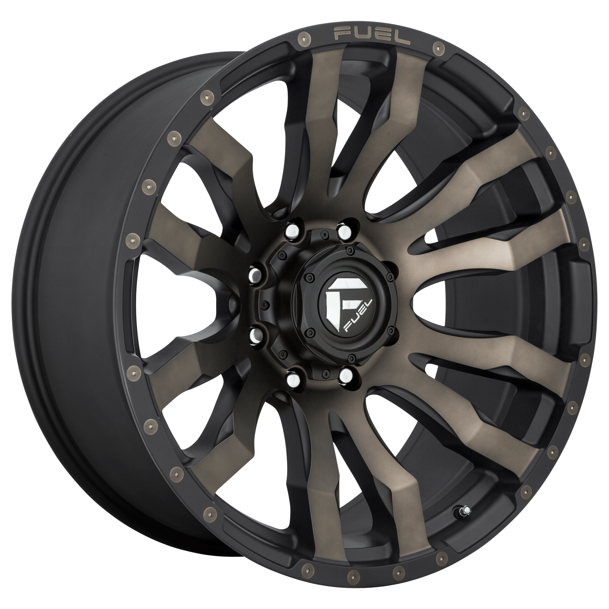 Fuel 1PC D674 BLITZ - Matte Black Double Dark Tint alloy wheel