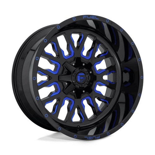 Fuel 1PC D645 STROKE - Gloss Black Blue Tinted Clear alloy wheel