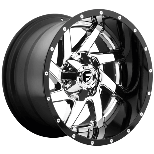 Fuel 2PC D263 RENEGADE - Chrome Plated Gloss Black Lip alloy wheel