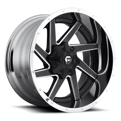 Fuel 2PC D264 RENEGADE - Matte Black Chrome Lip alloy wheel