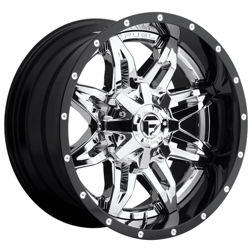 Fuel 2PC D266 LETHAL - Chrome Plated Gloss Black Lip alloy wheel
