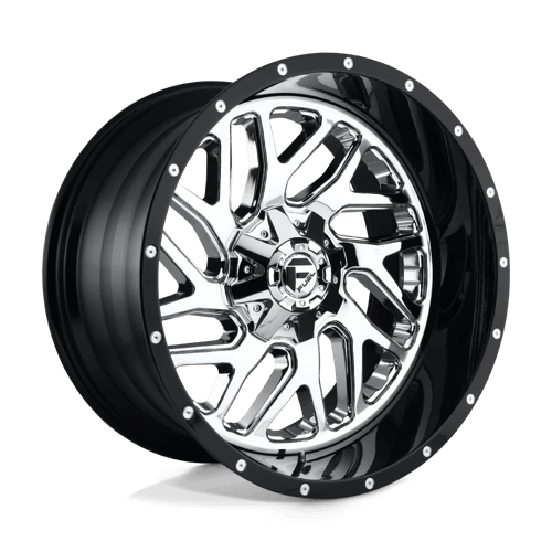 Fuel 2PC D211 TRITON - Chrome Plated Gloss Black Lip alloy wheel