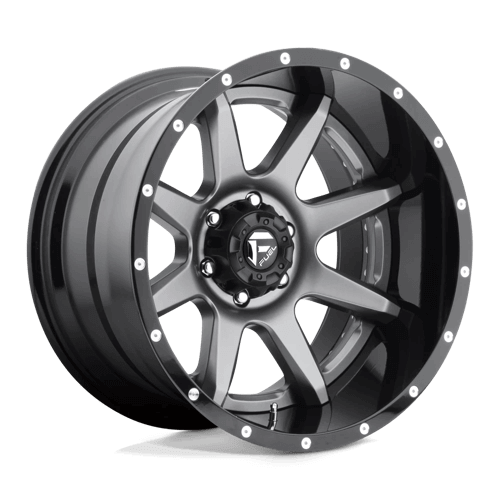 Fuel 2PC D238 RAMPAGE - Matte Gun Metal Black Lip alloy wheel