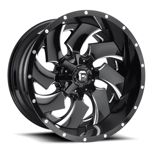 Fuel 2PC D240 CLEAVER - Chrome Plated Gloss Black Lip alloy wheel