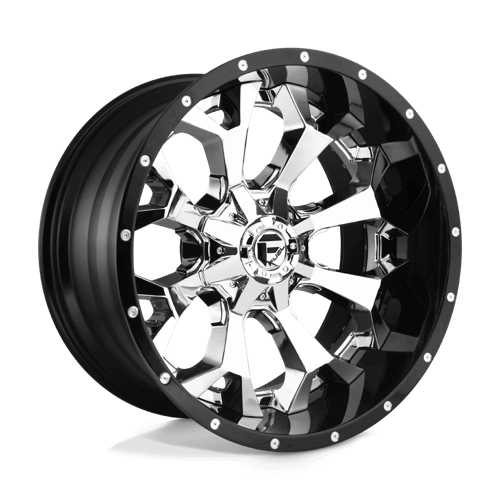 Fuel 2PC D246 ASSAULT - Chrome Plated Gloss Black Lip alloy wheel