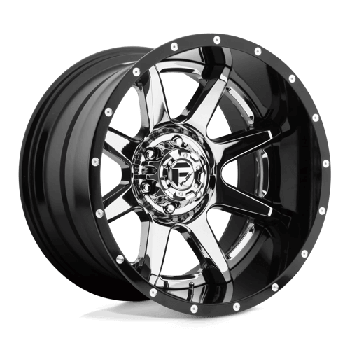 Fuel 2PC D247 RAMPAGE - Chrome Plated Gloss Black Lip alloy wheel