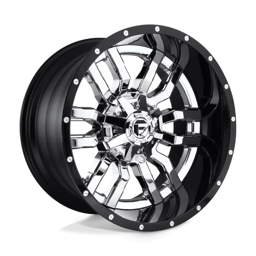 Fuel 2PC D270 SLEDGE - Chrome Plated Gloss Black Lip alloy wheel