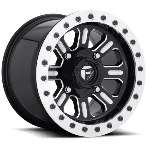 Fuel UTV D910 HARDLINE BEADLOCK - Gloss Black Milled alloy wheel