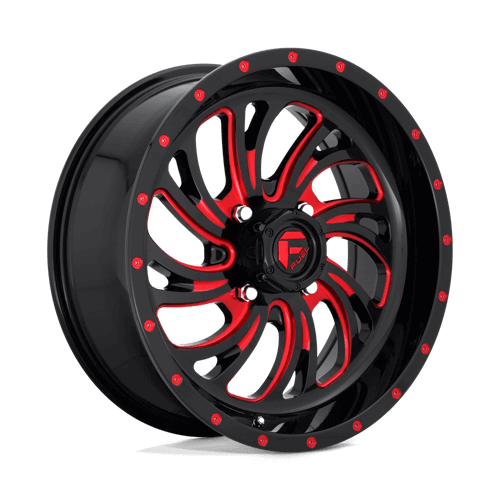 Fuel UTV D642 KOMPRESSOR - Gloss Black Red Tinted Clear alloy wheel