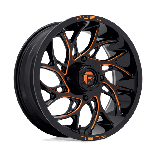 Fuel UTV D780 RUNNER UTV - Gloss Black Milled Orange alloy wheel