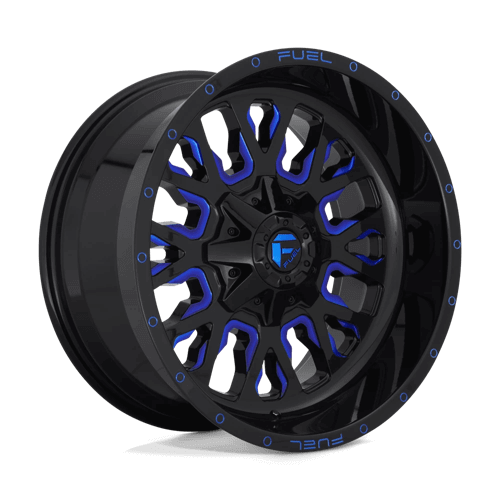 Fuel D645 STROKE - Gloss Black With Blue Tinted Clear alloy wheel