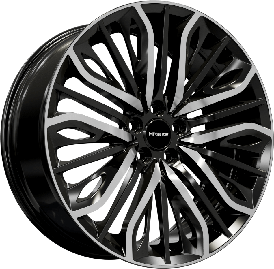 Hawke Wheels Vega Alloy Wheel 22" x 9.5" ET35 Black Polish
