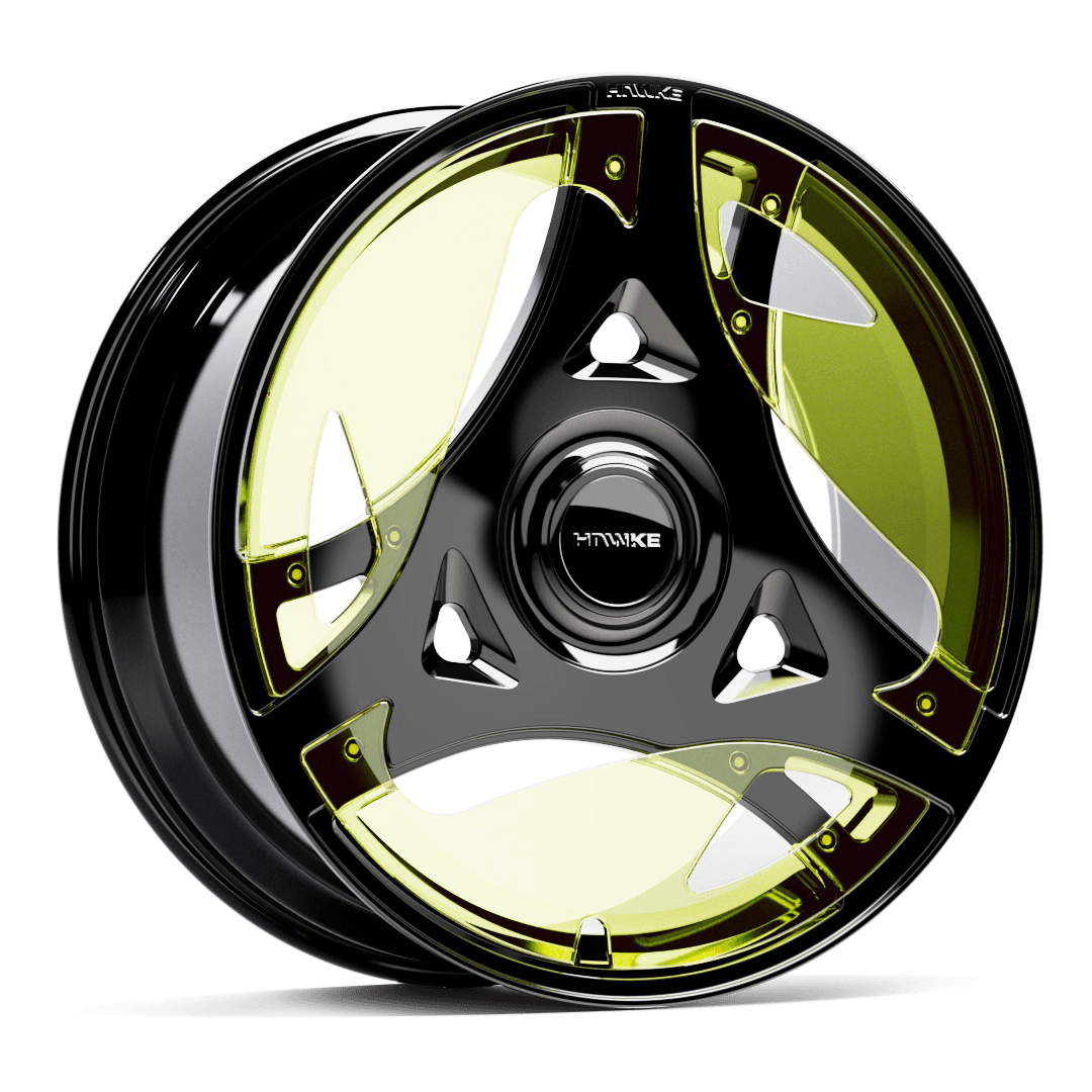 HAWKE WHEELS Luminex - Black/green alloy wheel