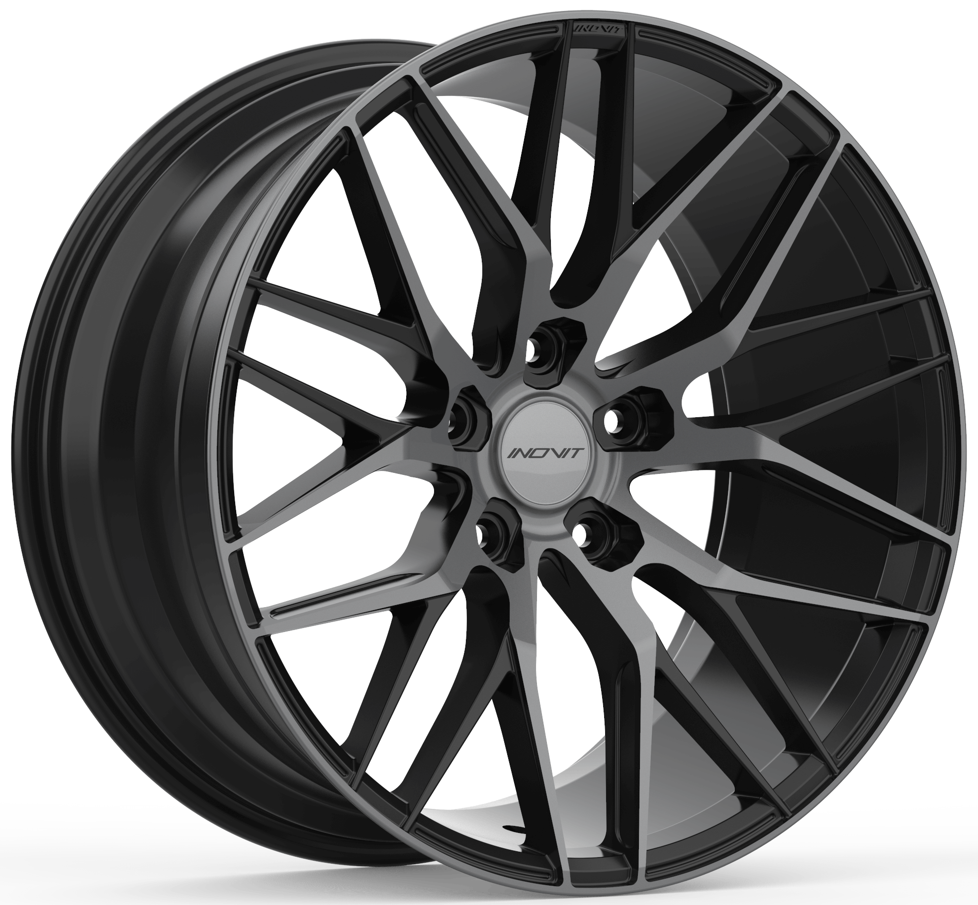 INOVIT Blitz - Black/machined Face/dark Tint alloy wheel