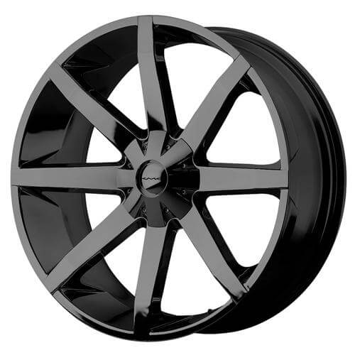 KMC KM651 SLIDE - Gloss Black alloy wheel