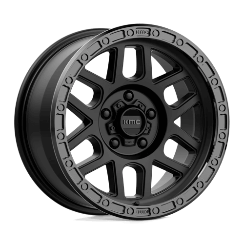 KMC KM544 MESA - Satin Black W/ Gloss Black Lip alloy wheel