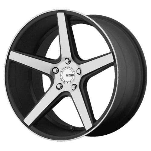 KMC KM685 DISTRICT - Satin Black W/ Machined Face alloy wheel